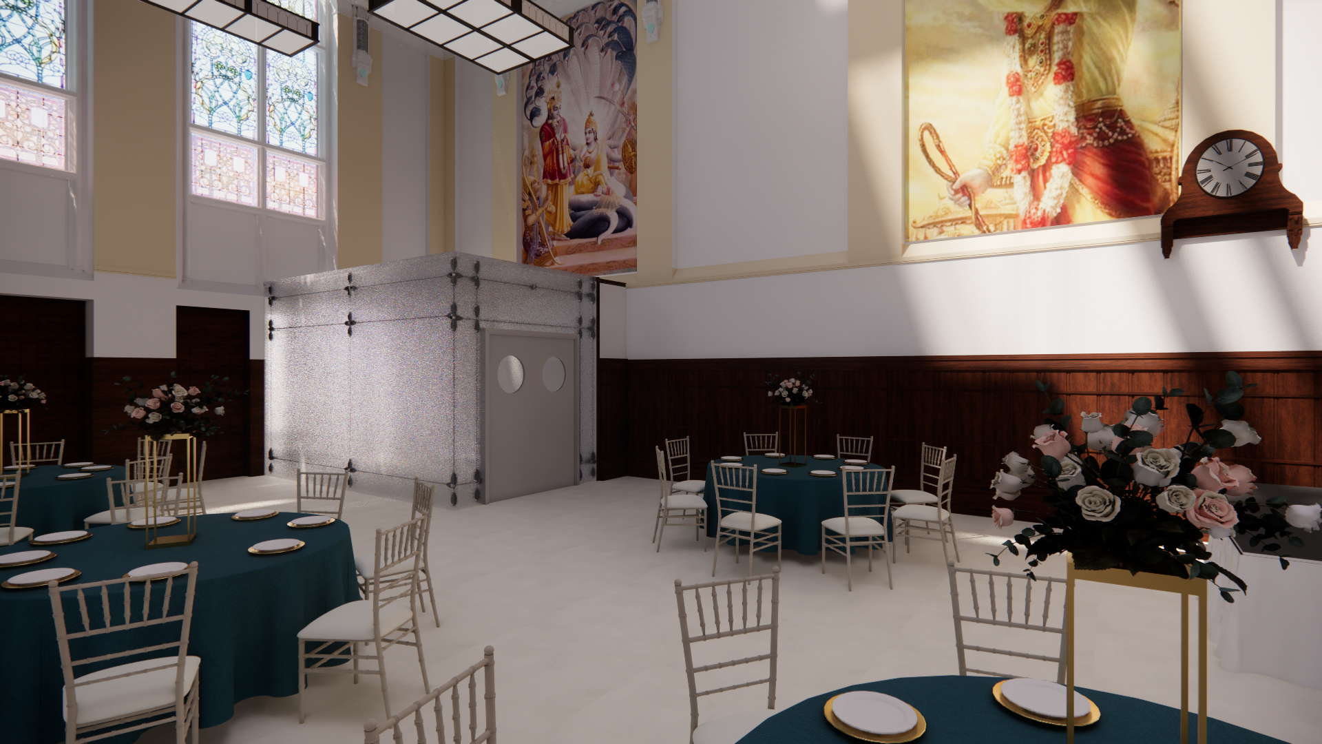 View 5 - view of main hall showing serving area